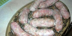 Bia�a kie�basa z pieczarkami