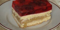 Kruche ciasto jab�kowo-wi�niowe