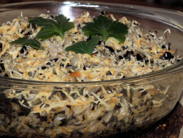Zdjęcie potrawy Zapiekanka makaronowa z suszonymi grzybami