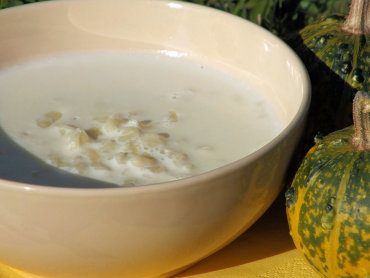 Zdjęcie potrawy Zupa mleczna z dynią i zacierką