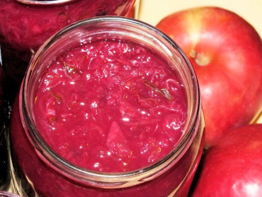 Zdjęcie potrawy Czerwona kapusta kiszona z jabłkami
