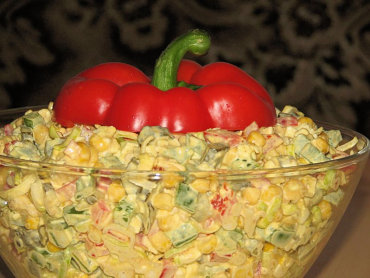 Zdjęcie potrawy Extra sałatka z kurczakiem i kukurydzą