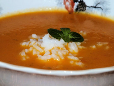 Zdjęcie potrawy Pomarańczowa zupka z ryżem