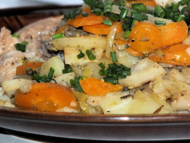 Zdjęcie potrawy Ziemniaki zapiekane z kalafiorem do piątkowej ryby