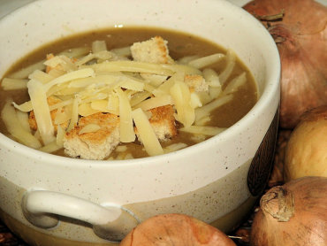 Zdjęcie potrawy Zupa cebulowa krem z grzankami