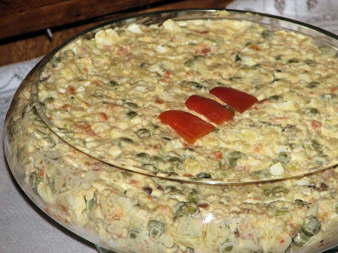 Zdjęcie potrawy Jarzynowa sałatka z mielonymi kotletami