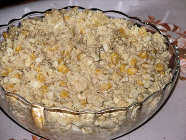 Zdjęcie potrawy Sałatka ryżowa z ananasem i tuńczykiem