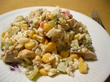 Zdjęcie potrawy Kolorowa sałatka z ryżem