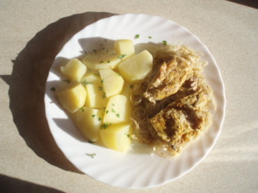 Zdjęcie potrawy Filet z kurczaka zapiekany z kiszona kapustą