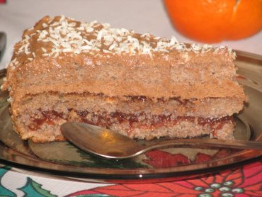 Zdjęcie potrawy Tort orzechowy z pysznym czekoladowym kremem