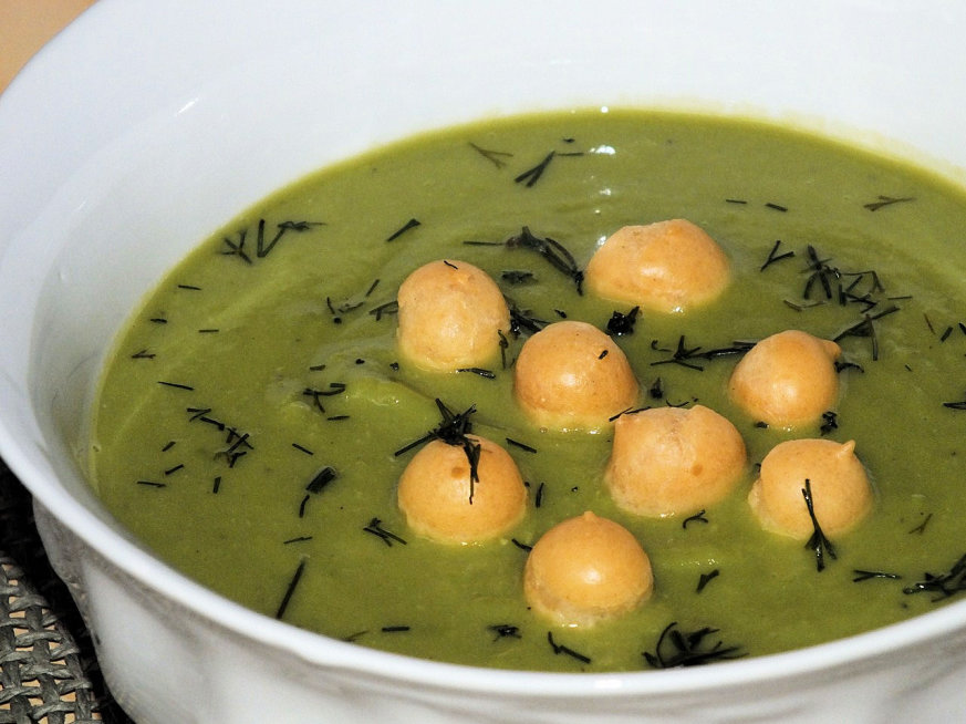 Błyskawiczna zupa krem z zielonego groszku - zdjęcie 2