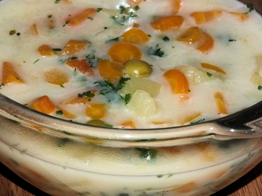 Zupa na lato - marchewkowa z groszkiem - zdjęcie 3