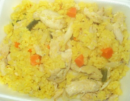 Smażony ryż z kurczakiem
