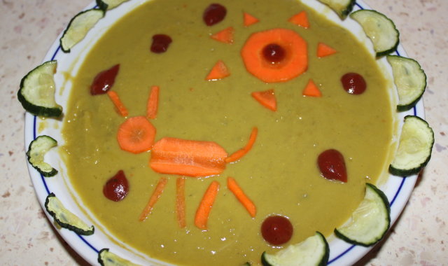 zupa krem z groszku i kalafiora