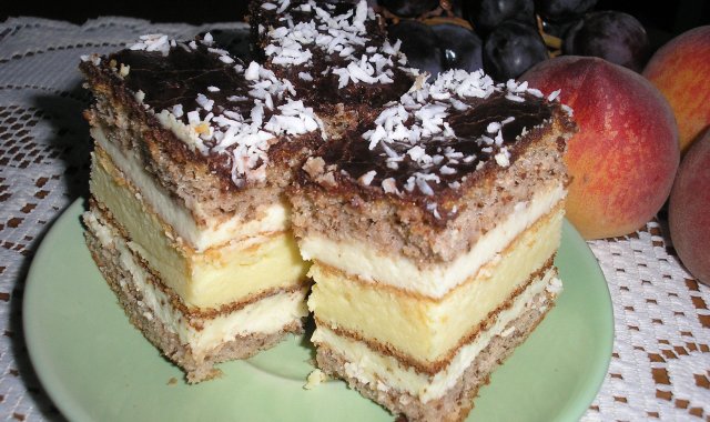 Ciasto serowo-orzechowe