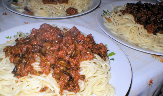 Pieczarkowe spaghetti