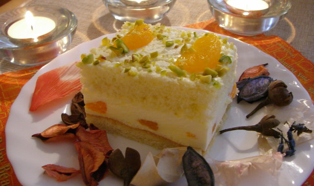Ciasto z masą serową i mandarynkami