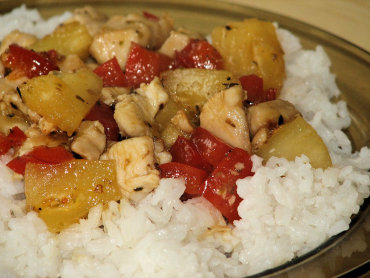 Zdjęcie potrawy Kurczak na słodko-kwaśno z ryżem