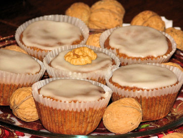 Zdjęcie potrawy Orzechowe muffinki z lukrem