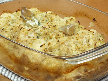 Zdjęcie potrawy Karczek pieczony w kiszonej kapuście