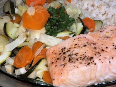 Zdjęcie potrawy Łosoś z warzywami na parze