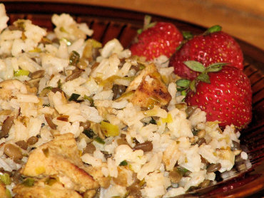 Zdjęcie potrawy Potrawka ryżowa z kurczakiem i słonecznikiem
