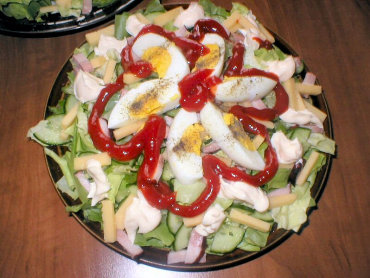 Zdjęcie potrawy Zielona sałata z szynką