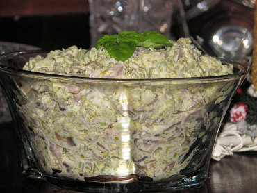 Zdjęcie potrawy Sałatka brokułowo-pieczarkowa