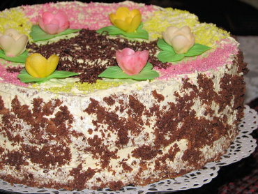 Zdjęcie potrawy Tort kakaowy z masą chałwową