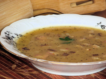 Zdjęcie potrawy Ziemniaczana zupa z dynią i wędzonym boczkiem
