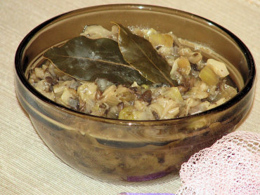 Zdjęcie potrawy Duszona biała kapusta z pieczarkami