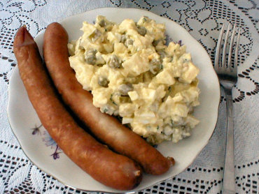 Zdjęcie potrawy Sałatka z ziemniakami i groszkiem