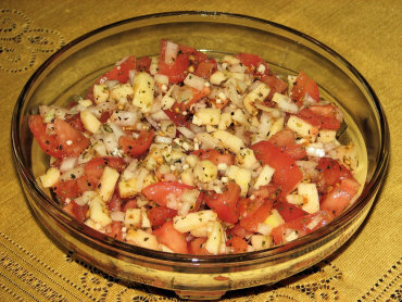 Zdjęcie potrawy Surówka z pomidorów i jabłek