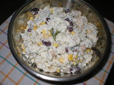 Zdjęcie potrawy Sałatka ryżowa z kurczakiem i koperkiem