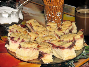 Zdjęcie potrawy Sernik z masą śliwkową i kruszonką