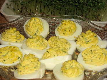 Zdjęcie potrawy Jajka z chrzanowo-koperkowym farszem