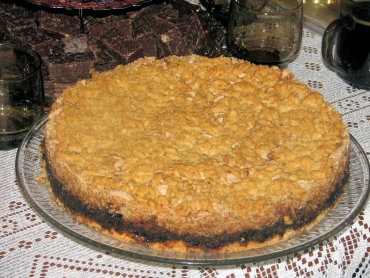 Zdjęcie potrawy Kruche ciasto z orzechową bezą