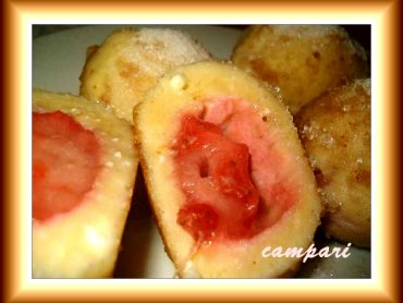 Zdjęcie potrawy Serowe knedle z truskawkami