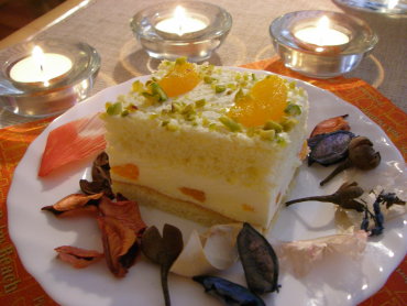 Zdjęcie potrawy Ciasto z masą serową i mandarynkami