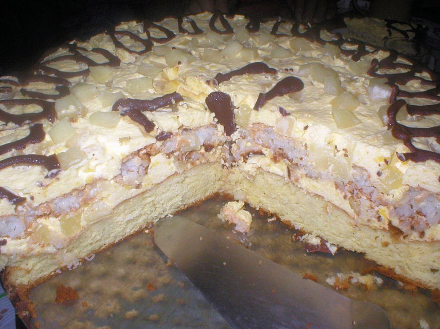 Tort kokosowy z ananasem - zdjęcie 2