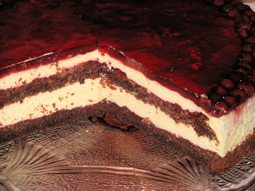 Tort serowo-wiśniowy z galaretką