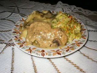 Schab zapiekany z pieczarkami - 2