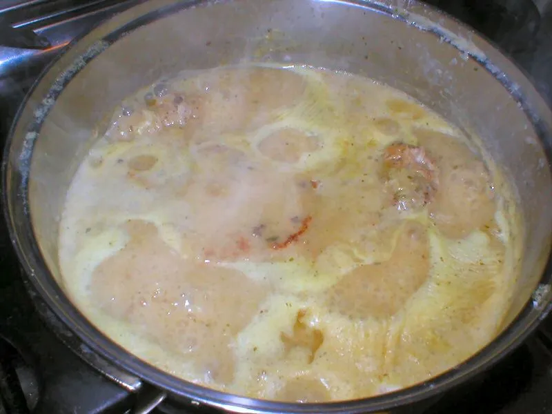 Schab zapiekany z pieczarkami