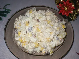 Sałatka z kurczakiem na słodko - 1