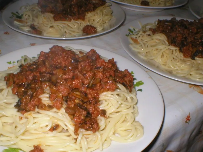 Pieczarkowe spaghetti