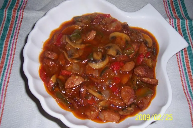 Leczo z pieczarkami