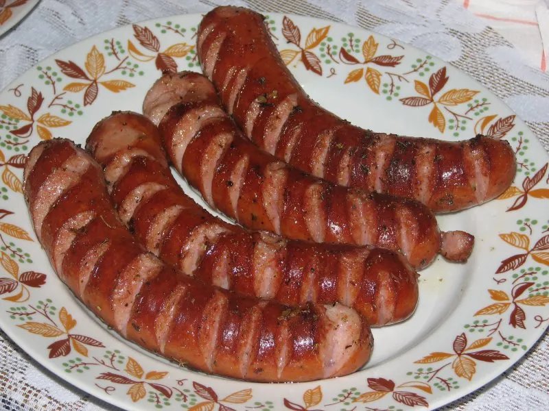 Szybka smażona kiełbaska