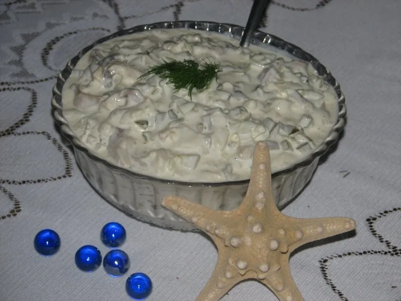 Sałatka - śledź w śmietanie