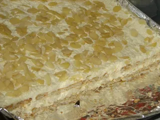Rafaello — migdały i wiórki kokosowe z budyniem na krakersach - 4