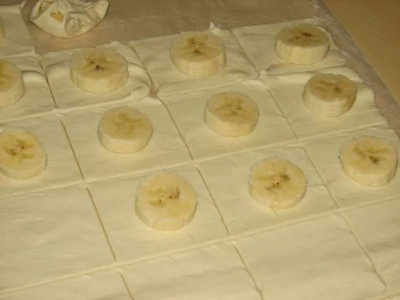 Ciasteczka francuskie z bananami